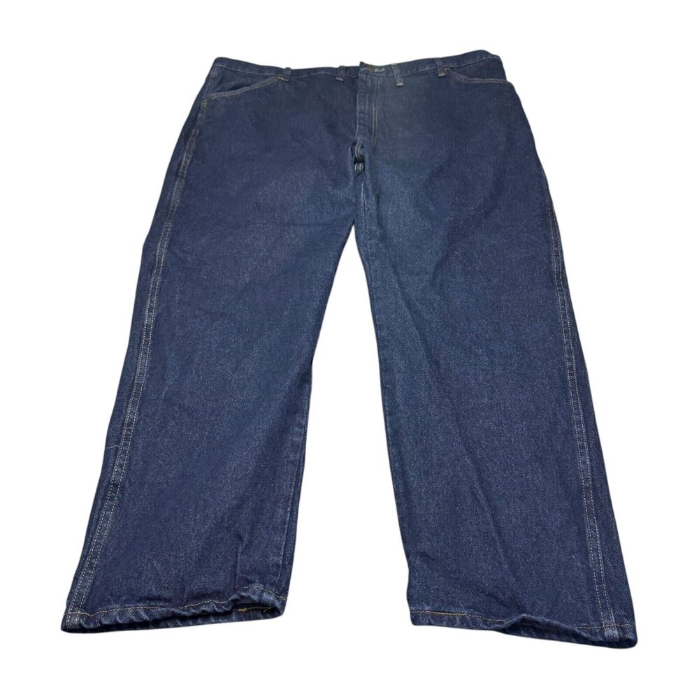 Rustler by Wrangler Jeans Men's 46 x 30 Blue Denim Cotton Straight Leg Dark Wash